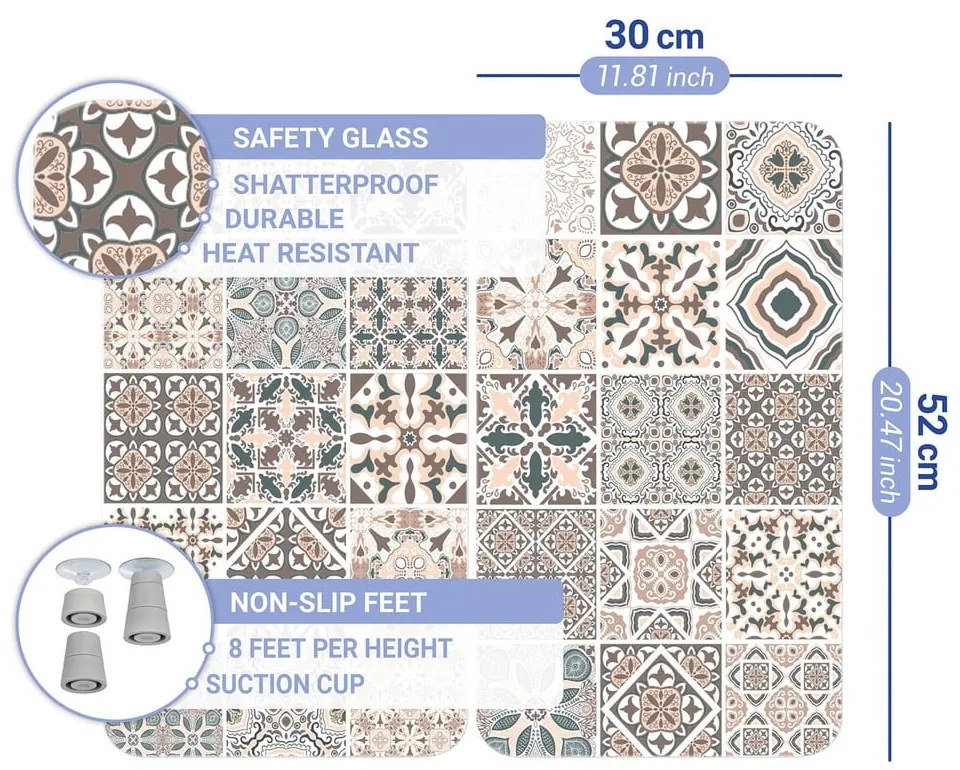 Set di 2 coperchi in vetro per fornello Universal Tile - Wenko