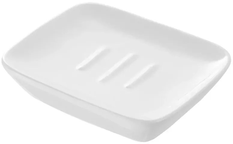 Portasapone in Ceramica Bianco Rettangolare da Appoggio Dublino