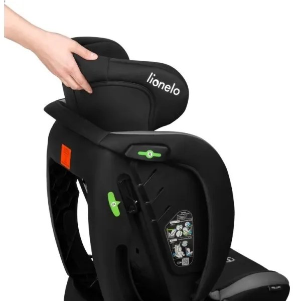 Lionelo - Seggiolino auto AART i-Dimensioni 40-150 cm nero/grigio