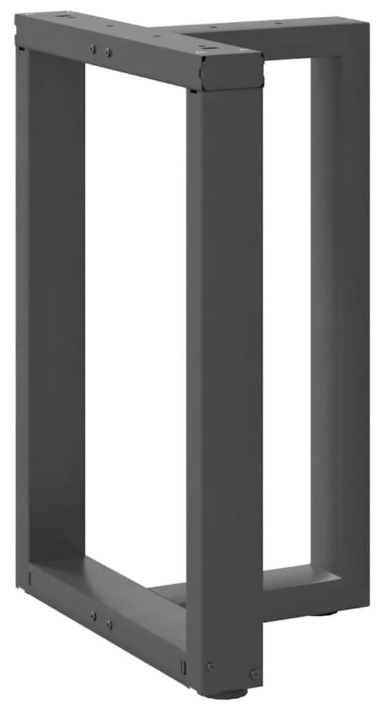 Gambe Tavolo Pranzo A T 2pz Antracite 50x35x(72-73)cm Acciaio /