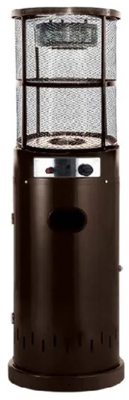 Stufa Cilindrica Da Esterno A Gas Con Vetro 7 Kw Fiamma Moka