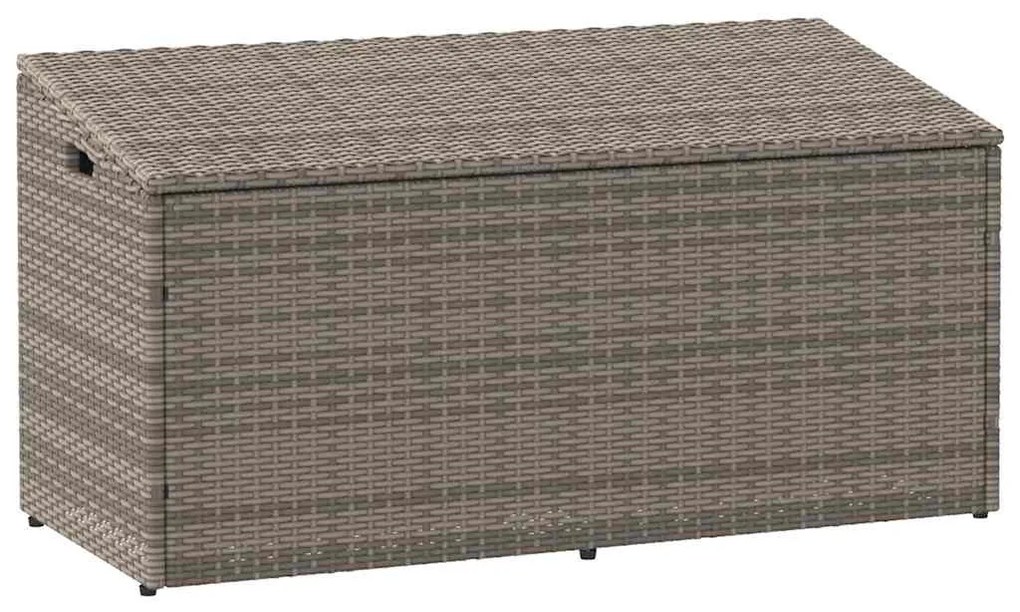 Baule Da Giardino Grigio 110x50x58 Cm İn Polyrattan /