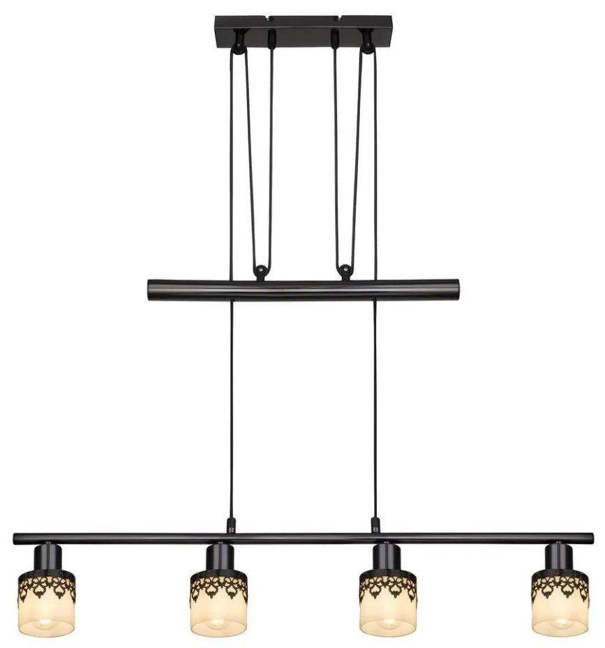 Rabalux 5345 - Lampadario a sospensione con filo LACEY 4xE14/40W/230V