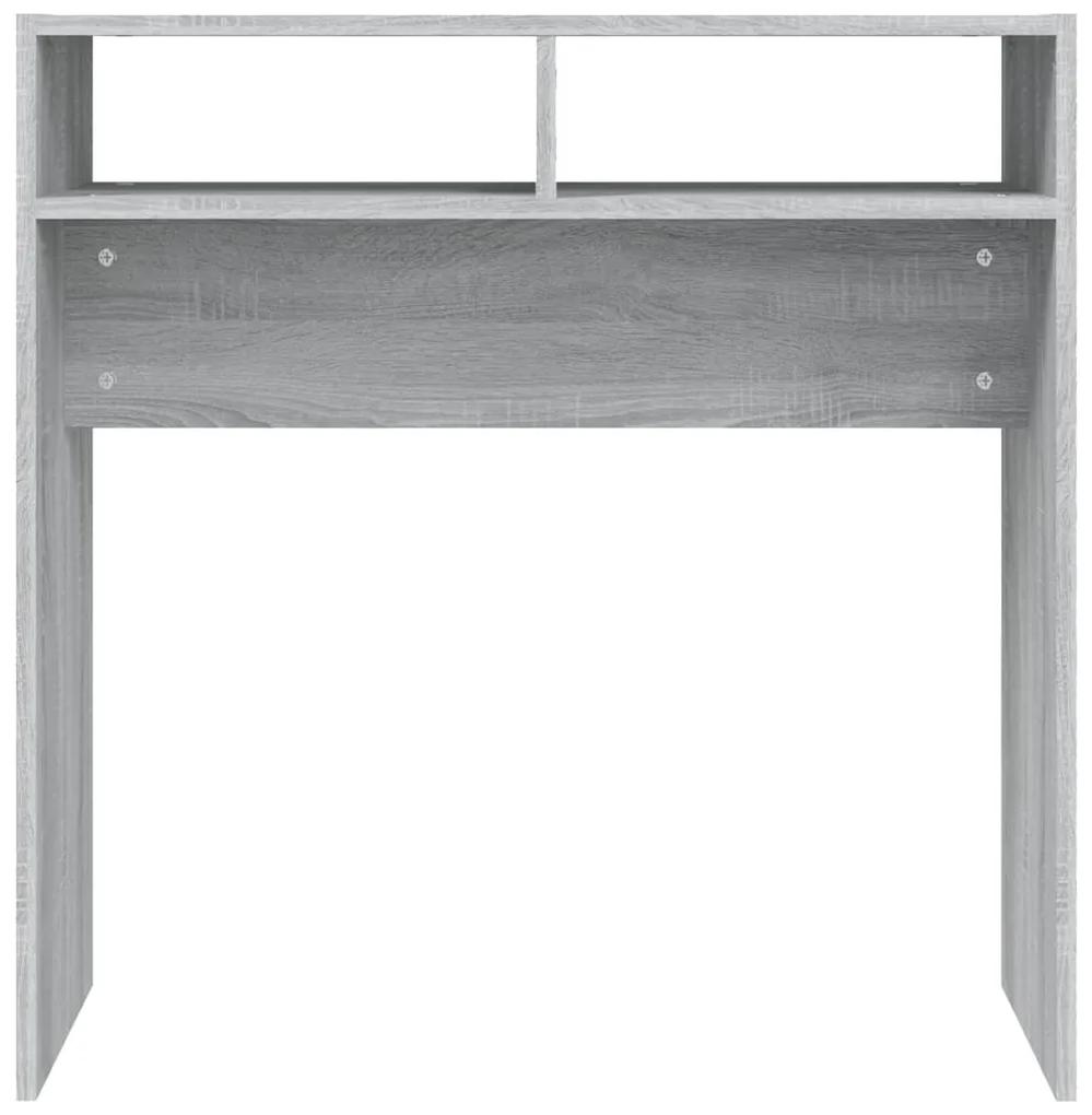 Tavolino consolle grigio sonoma 78x30x80 cm legno multistrato