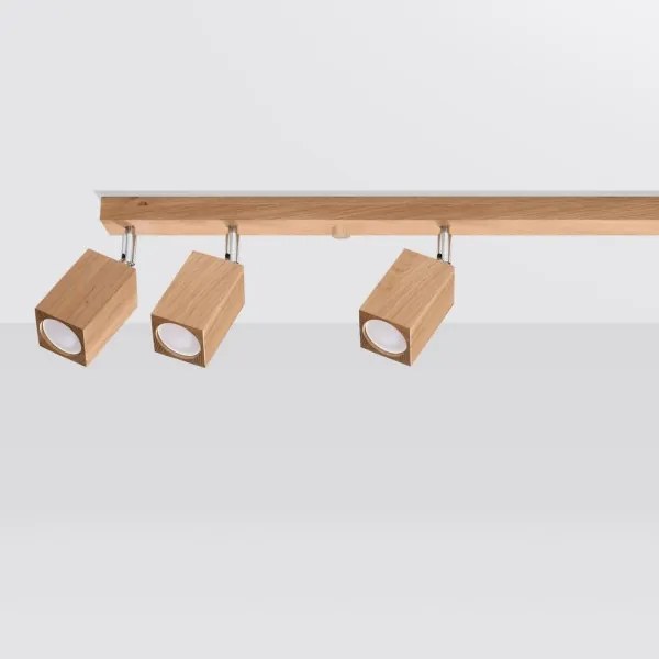 Sollux SL.1039 - Faretto KEKE 6xGU10/40W/230V quercia