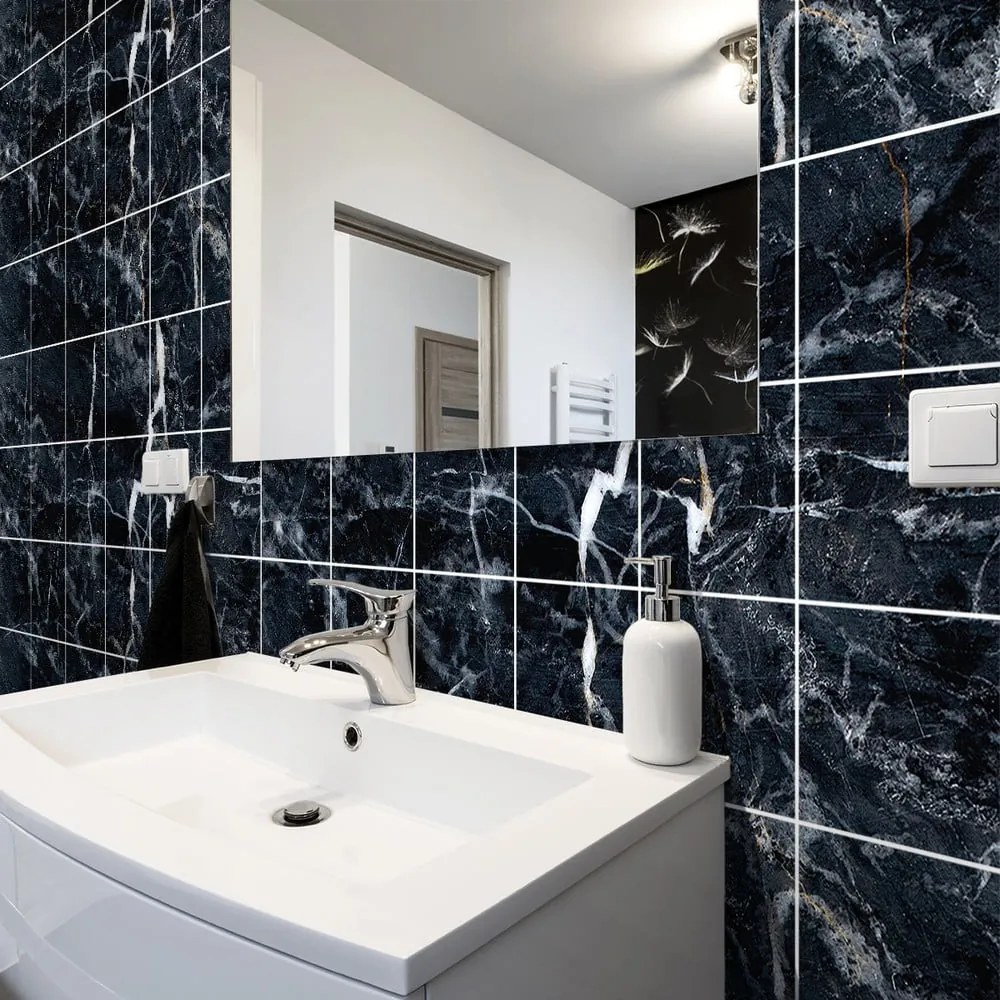 Set di adesivi per piastrelle 24 pezzi 15x15 cm Marble Tiles Florencia - Ambiance