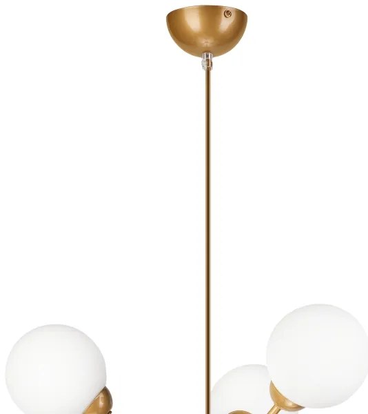 Lampadario a sospensione con supporto rigido RUBBY BALL 6xG9/5W/230V oro