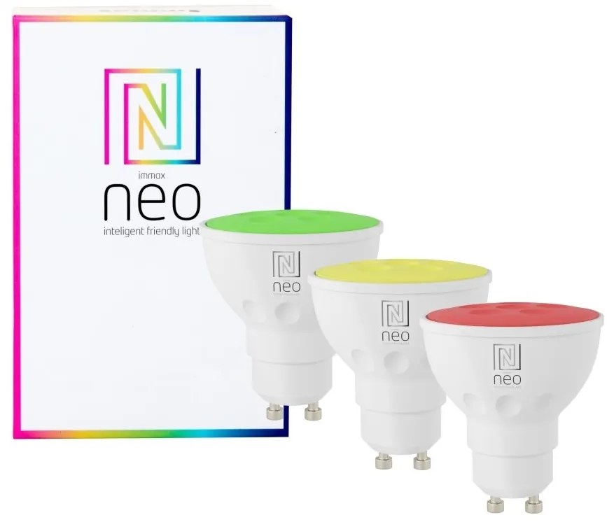 Immax NEO 07777C - Set 3x LED RGB+CCT dimmerabile GU10/4,8W/230V Tuya
