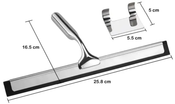 REA-70000 - Tergivetro con supporto, finitura cromo lucido