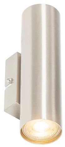 Applique moderna in acciaio 2 luci - Jeana