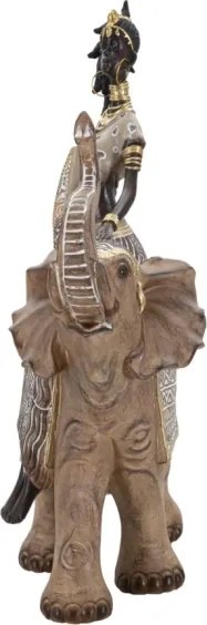 Masai Tribal Con Elefante Cm 22,5X12X32,5