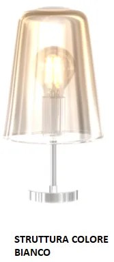 Lumetto bianco 1 luce ambra 1164bi-pt-am