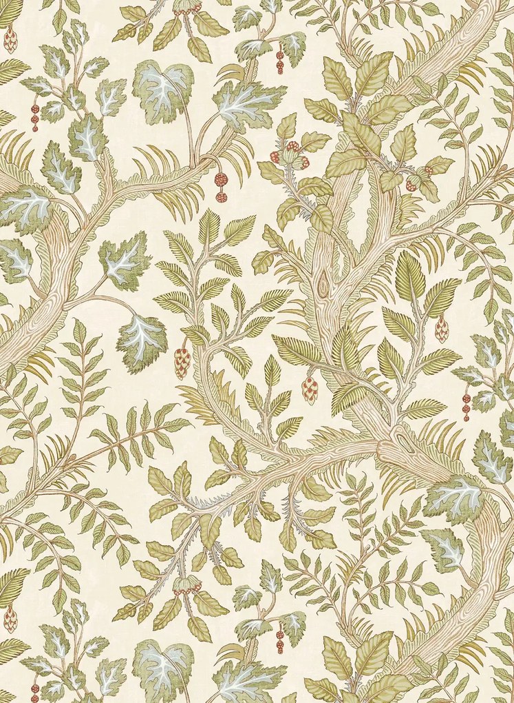 Josephine Munsey Tapete Hedgerow - Cream and Olive