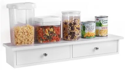 Mensola da parete con scomparti SHELFY bianca