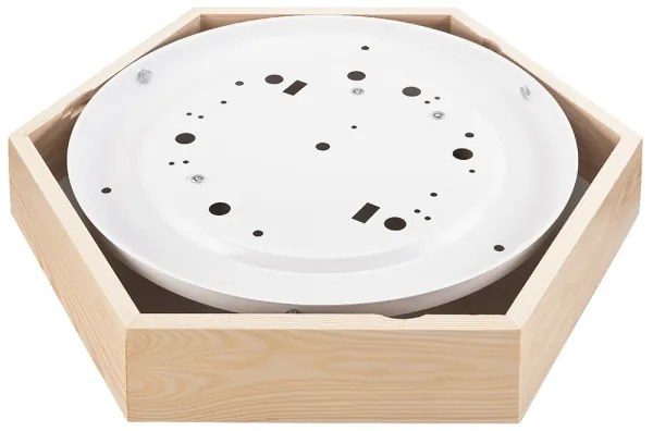 Plafoniera HEX NATURALE 2xE27/60W/230V d. Pino da 43 cm