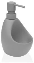 Dispenser di Sapone Versa Grigio Ceramica ABS (9,5 x 16,5 x 11 cm)