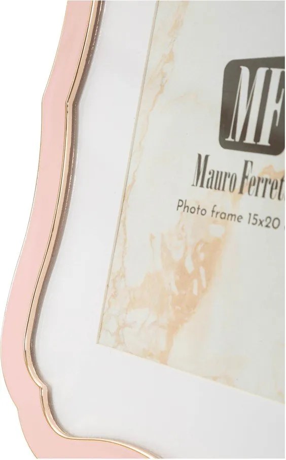 Cornice rosa chiaro in metallo/in vetro verticale con sostegno 17x22 cm Margot – Mauro Ferretti