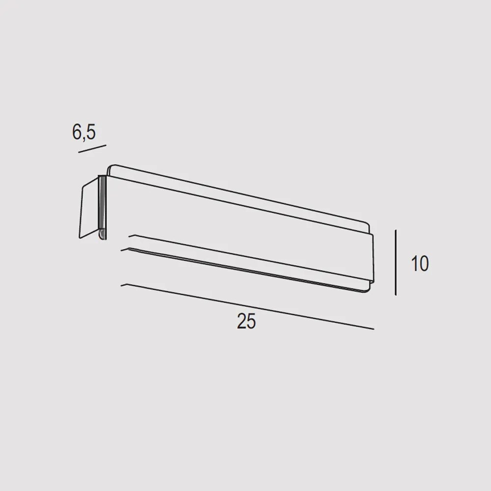 Applique Contemporanea Venere Metallo Foglia Argento Led 12W