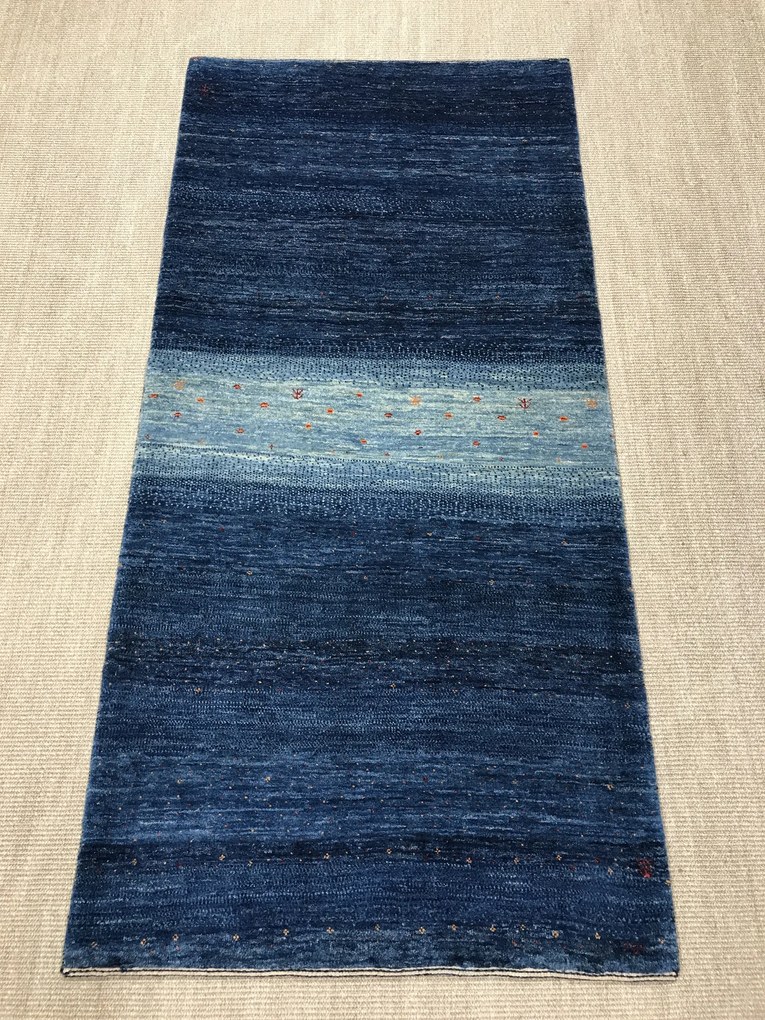 Loribaft Tappeto persiano 100 x 200 Blu (Iran) Annodato A Mano
