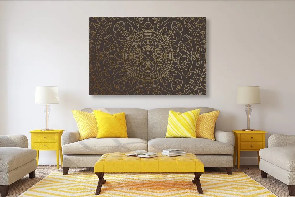 Quadro su tela – Ornamento orientale dorato