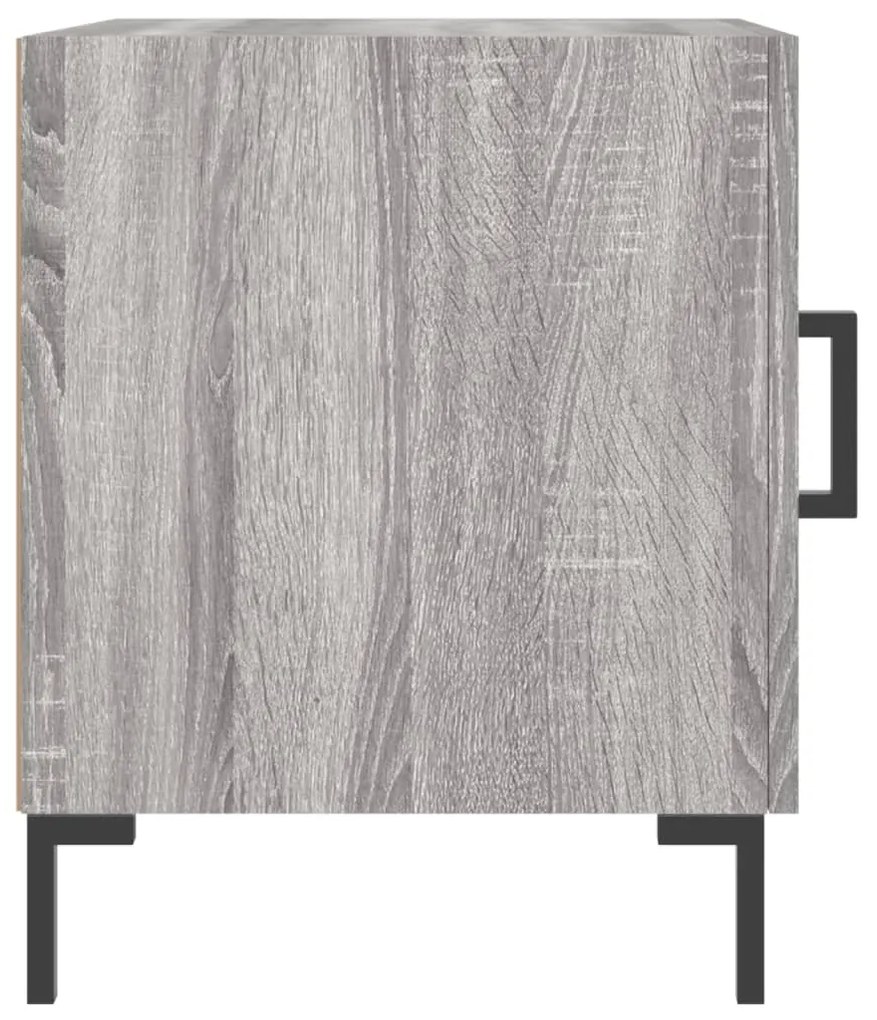 Comodini 2 pz grigio sonoma 40x40x50 cm in legno multistrato