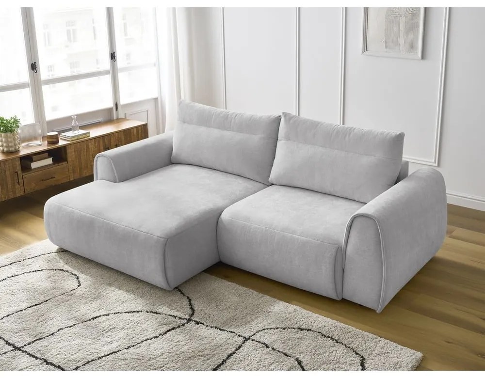 Divano angolare in grigio chiaro Aden – Bobochic Paris