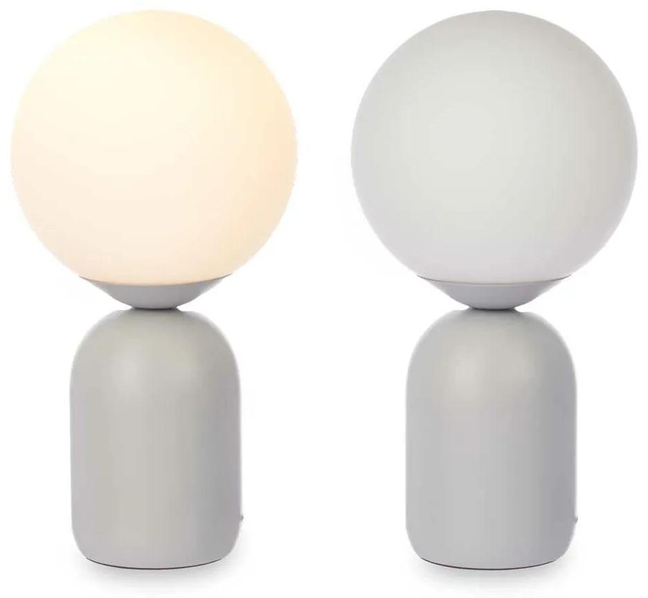 Lampada da tavolo Sfera 40 W Bianco Grigio Ceramica 15 x 28,5 x 15 cm (4 Unità)