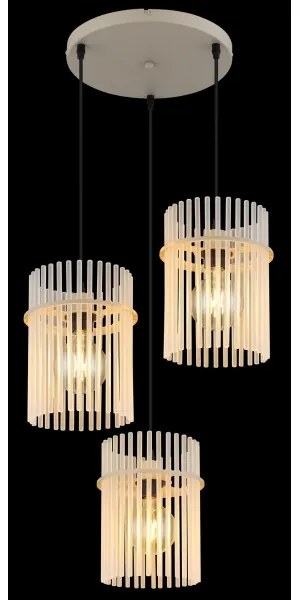 Globo 15698-3HRB - Lampadario sospeso con cavo GORLEY 3xE27/60W/230V
