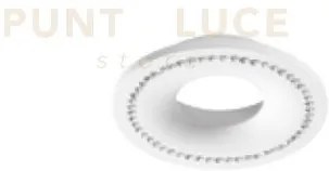 Faretto ageha  da incasso gu10 bianco con cristalli cut out d.9,8cm...