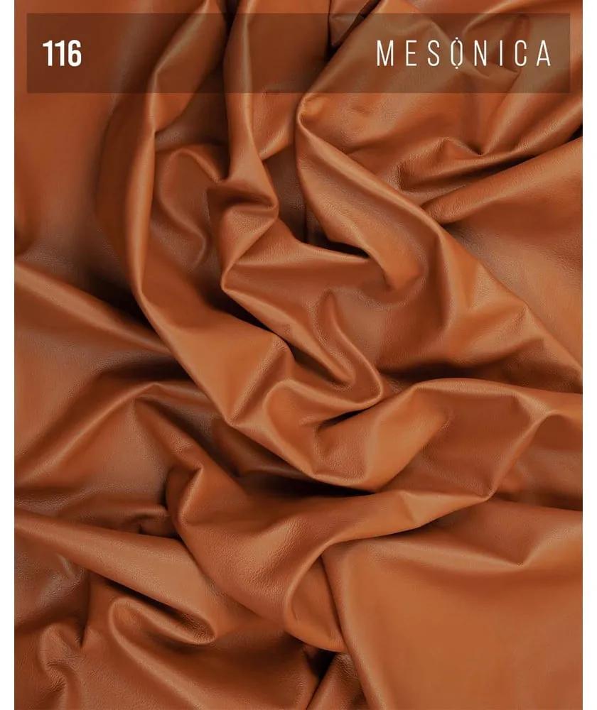 Divano in pelle marrone cognac 207 cm Kobo - MESONICA