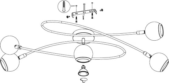 Eglo 94251 - Faretto LED LOCANDA 5xGU10-LED/3W/230V