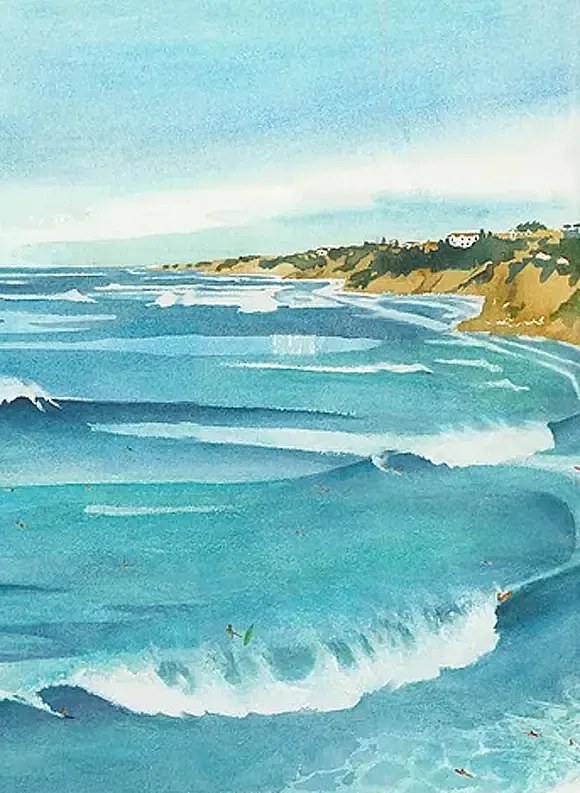 Isidore Leroy Carta da parati panoramica Surf Guethary - 7/8/9