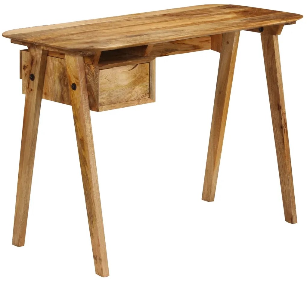 Scrivania İn Legno Massello Di Mango 110x50x76 Cm /
