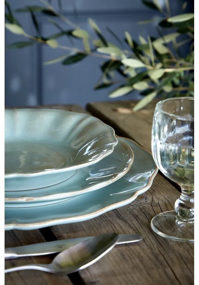 Piatto da dessert in gres blu-turchese ø 21 cm Alentejo - Costa Nova