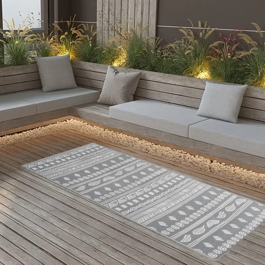 Tappeto Da Esterni Arakıl Grigio 80x150 Cm İn Pp /