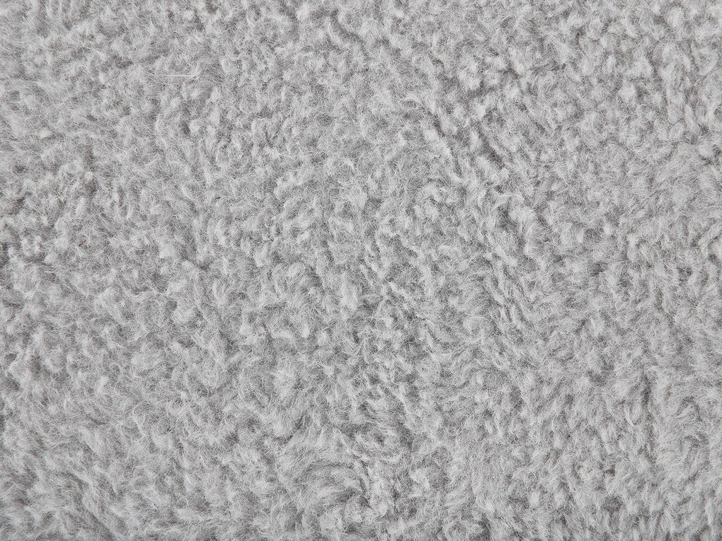 Pouf in tessuto grigio LAMB Beliani