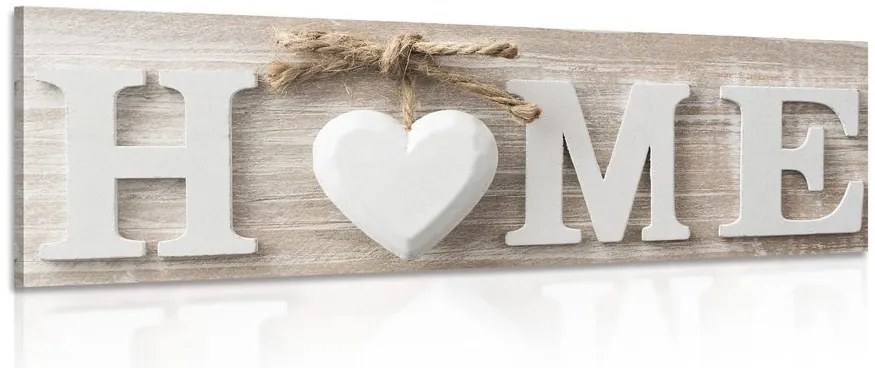 Quadro su tela – Con scritta Home in stile vintage