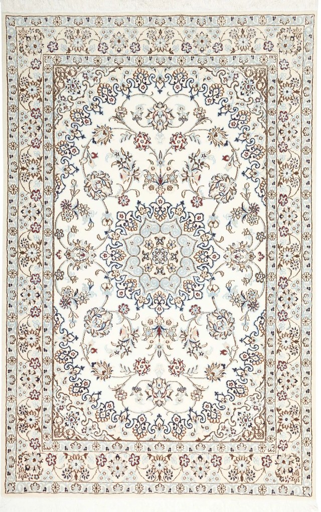 Nain Tappeto 200x130 Beige (Iran) Annodato A Mano