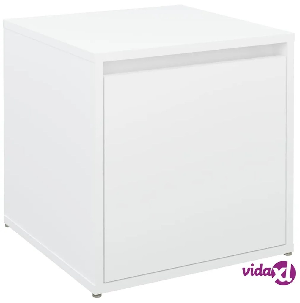 vidaXL Cassetto Contenitore Bianco 40,5x40x40 cm in Legno Multistrato