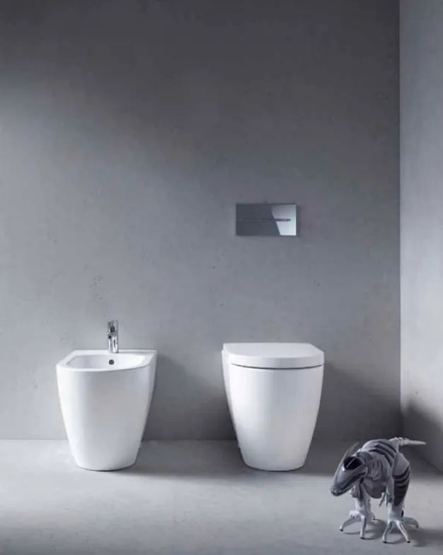 Duravit ME by Starck coppia sanitari Vaso Bidet A Pavimento 37x60 cm Sedile Rallentato Bianco