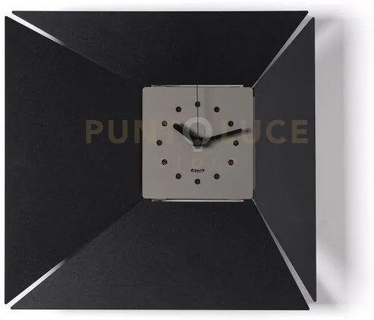 Orologio da parete minimal illusio nero/fango in ferro 42x5x40h cm
