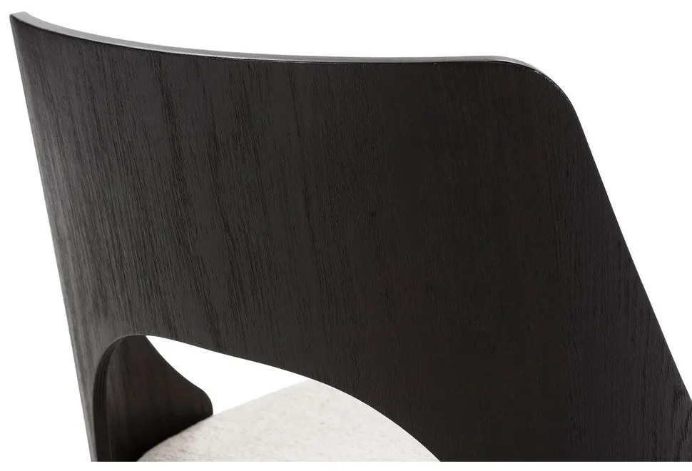 Sedie da pranzo in set nere/color crema in imbottito 2 pz Gilda – MOME