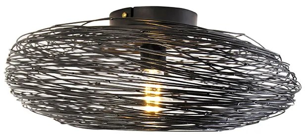 Plafoniera di design ovale nera - Sarella