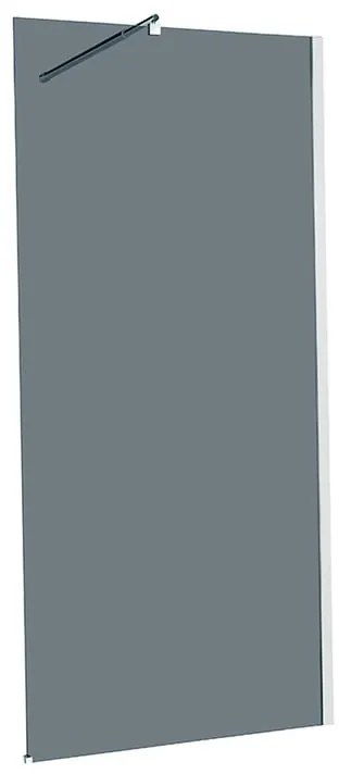 Walk-in walk-in L 120 x H 200 cm, vetro 6 mm fumé cromo
