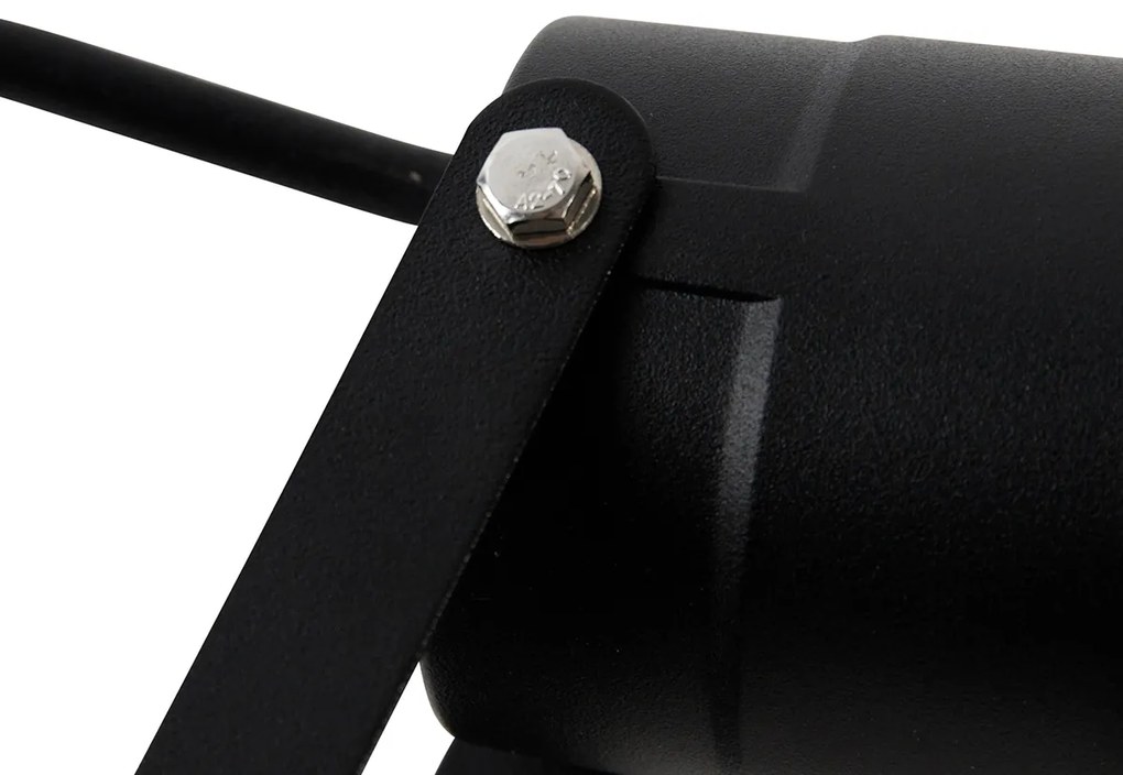 Faretto da esterno smart nero moderno con cavo e spina 200cm incl. WiFi GU10 IP65 - Basic