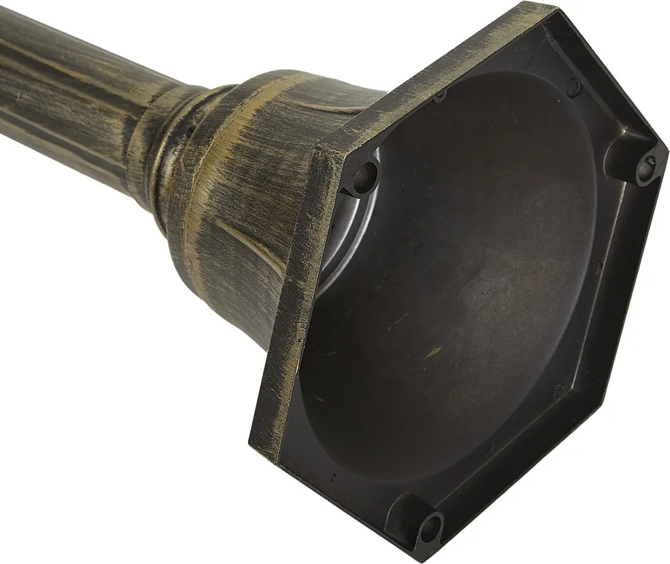 Lanterna da esterno classica nera con oro antico 200 cm 3 luci IP44 - Daphne