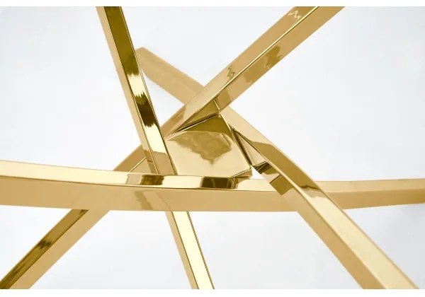 Tavolo da pranzo ESTEN trasparente/oro