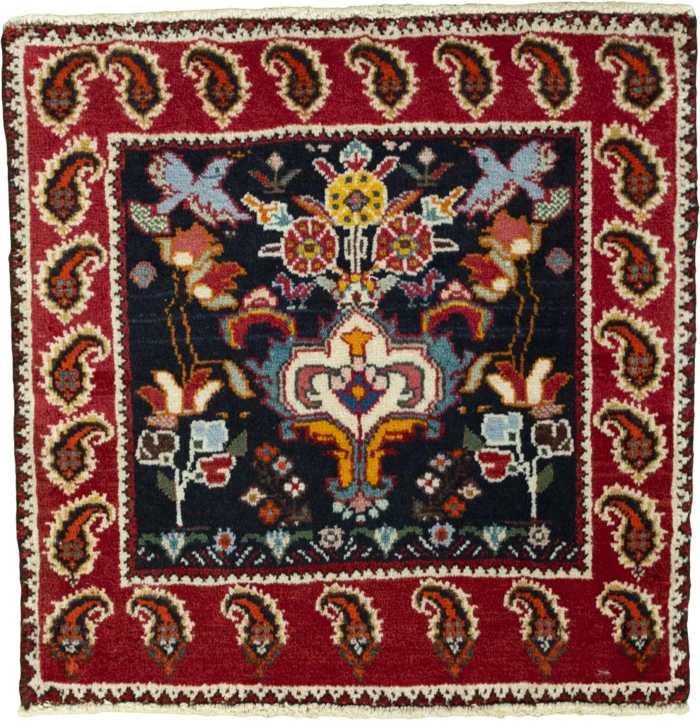 Shiraz Tappeto persiano 60x60 Blu (Iran) Annodato A Mano