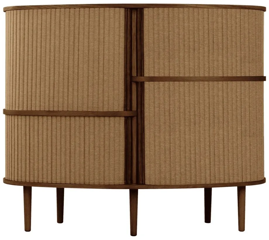 Armadietto marrone/marrone chiaro con effetto rovere con ante scorrevoli 120x100x50 cm Audacious – UMAGE