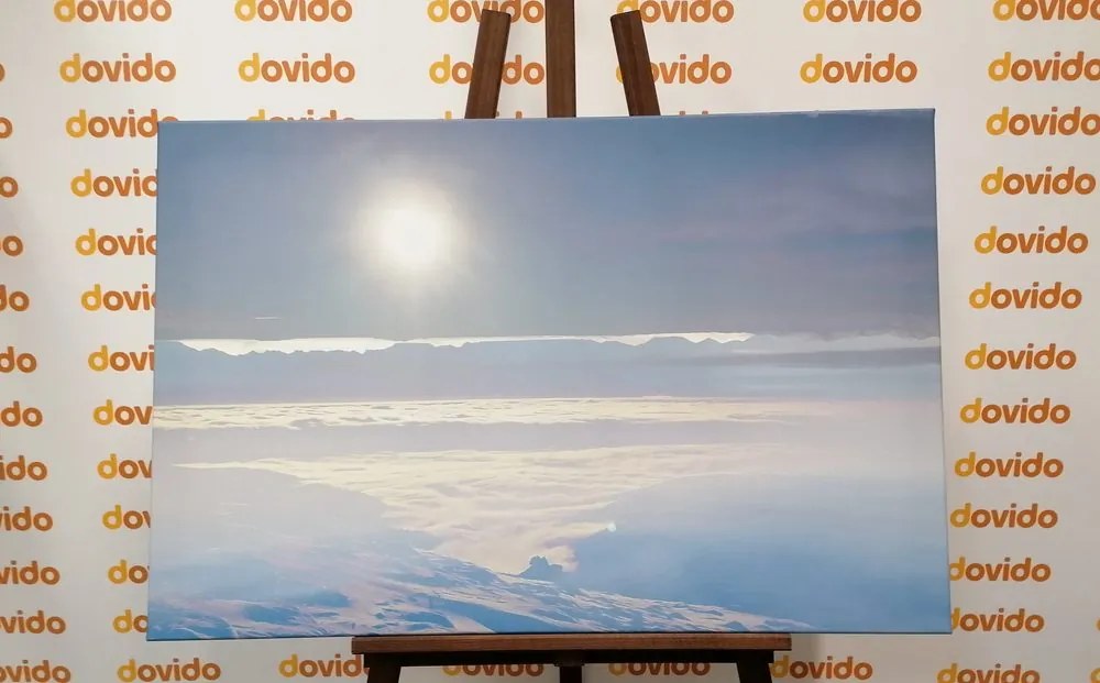 Stampa su tela – Montagne illuminate dal sole